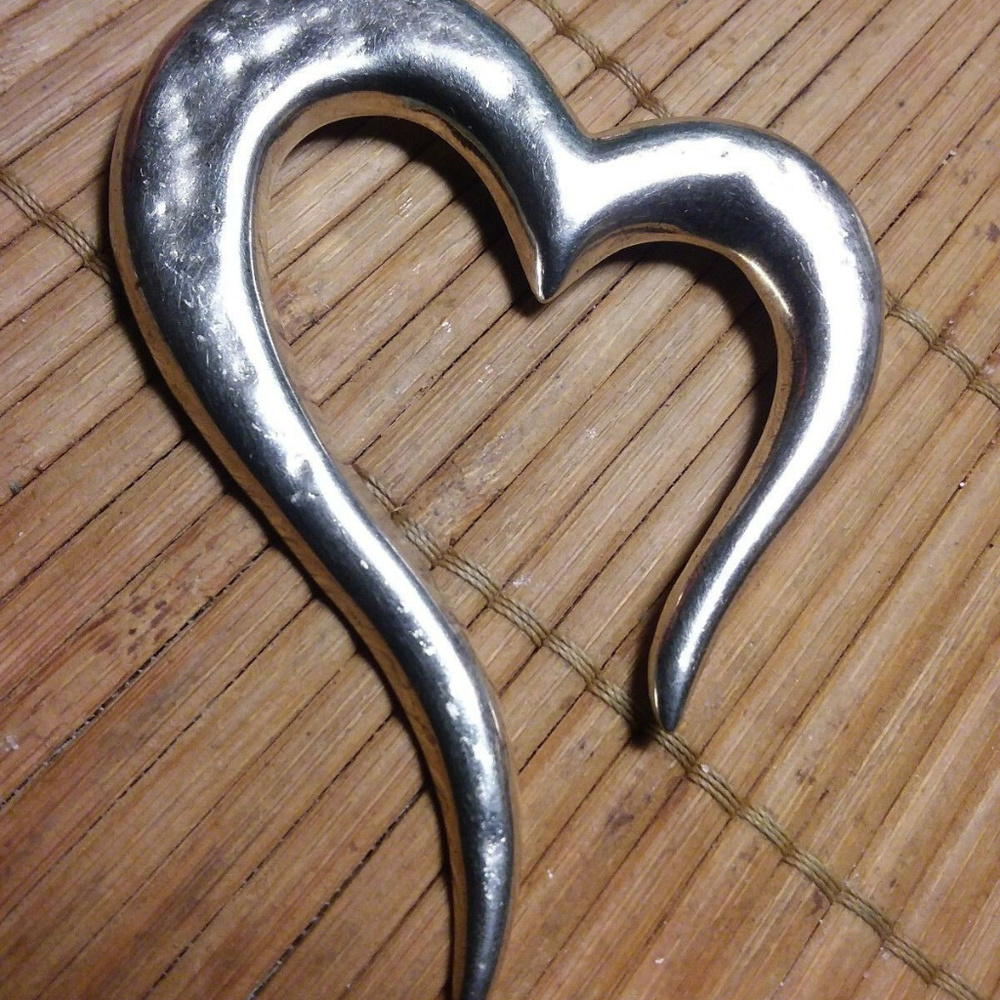 Taxco Mexico Sterling Silver Brooch 3" Long 19 Gra